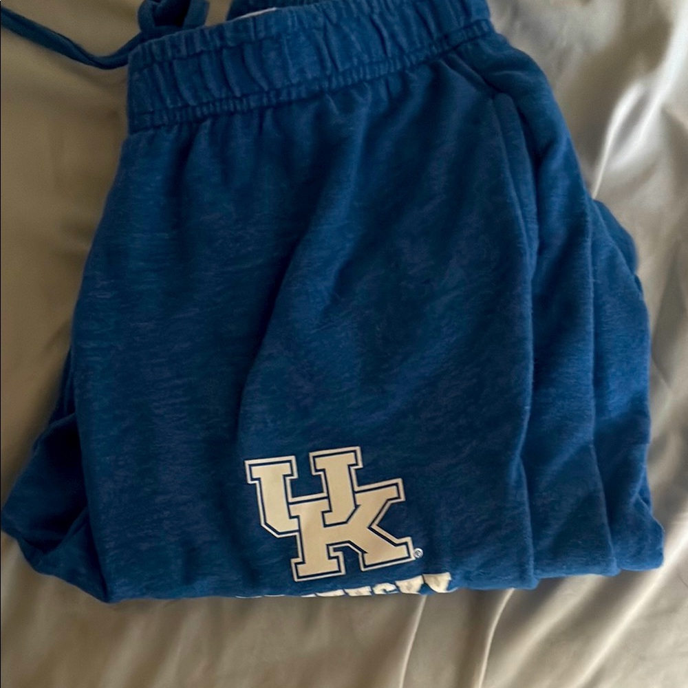 Blue UK Logo Track Pants with Elastic Waistband